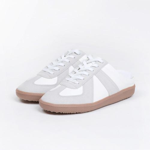 [The Nopi] Ryan 4cm Elevated German Army Mule Sneakers White 25-011