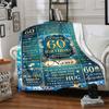 Happy 60Th Birthday Blanket Personalized Name Soft Warm And Versatile For Sofa Bed Office And Travel Machine Washable Comfortable In All Seasons Best