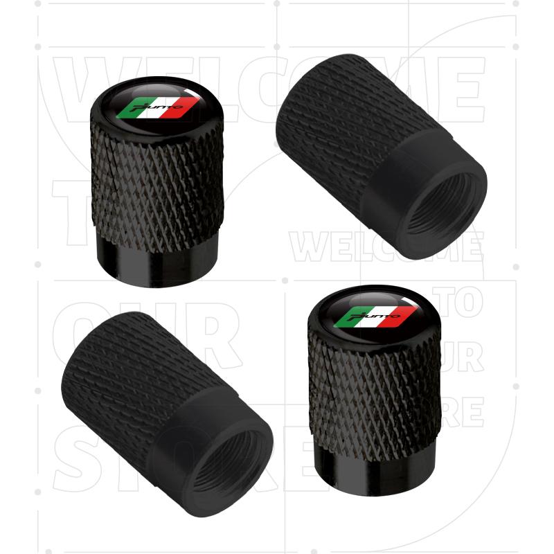 Für Panda Punto Tipo Italienische Flagge Abarth LOGO 4 Stück Auto Rad Reifen Ventil Aluminium Kappen Reifenventil Kappen Luftstaub Wasserdicht