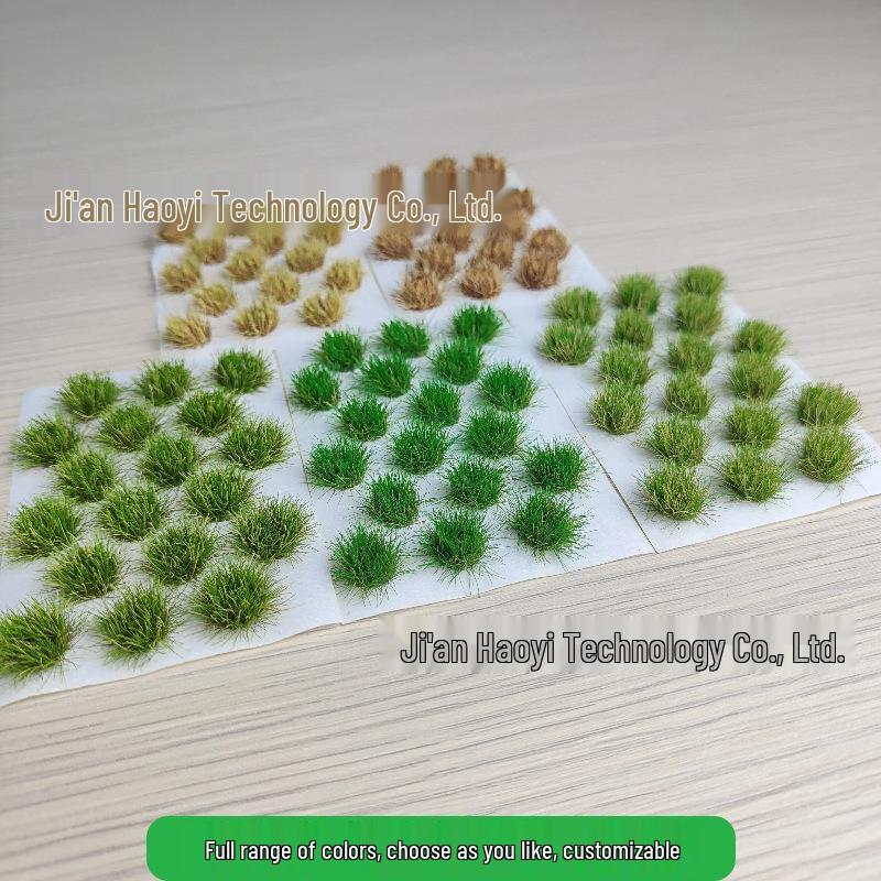 8mm 18-Round Tufts Model Grass for Train Track Scene, Miniature Accessories, and Military Sand Table DIY.
