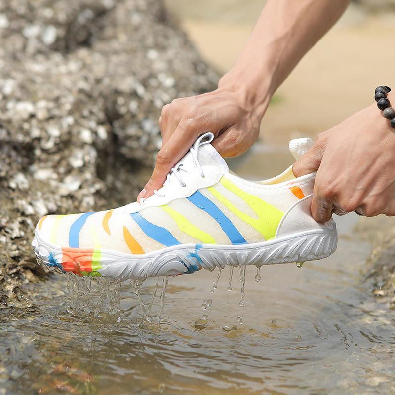 

Новые кроссовки для ручья мужские и женские дышащие быстросохнущие для йоги и фитнеса, уличные для ходьбы по воде, пляжные для рыбалки и плавания 46 белый