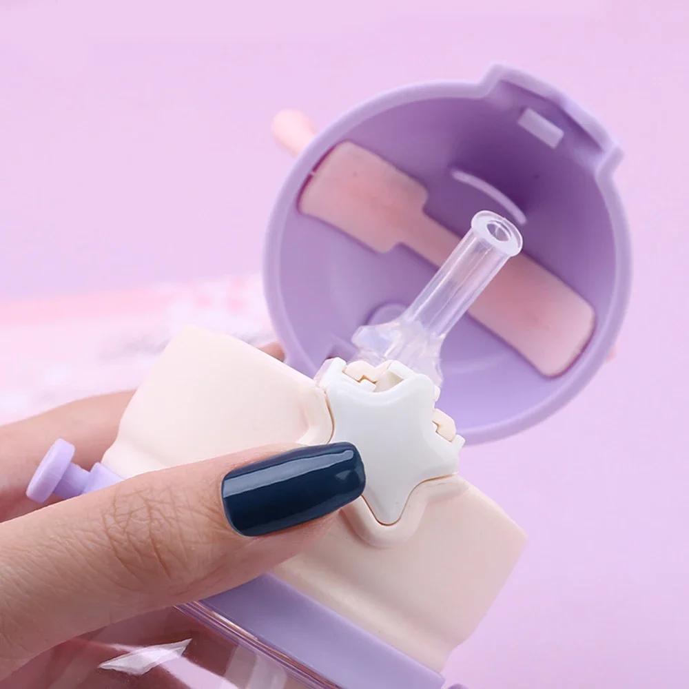 Krásná dětská láhev na vodu z parohu 600ml/ks ramenní popruh školní lahev na pitnou vodu pro děti chlapce a dívky bez BPA