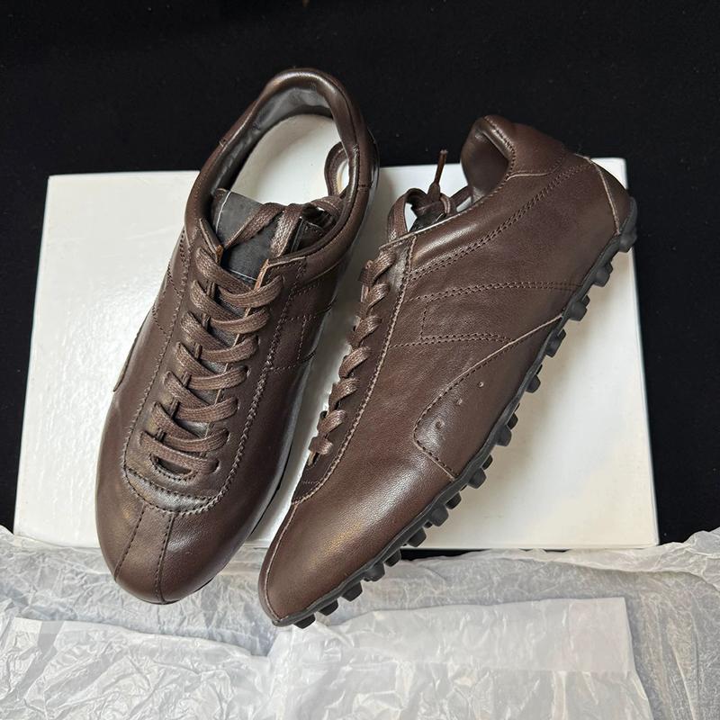 Unisex Genuine Leather Casual Shoes Comfortable Flat Bottom Running Shoes for Women Outdoor Sports Men Designer Style Women's
