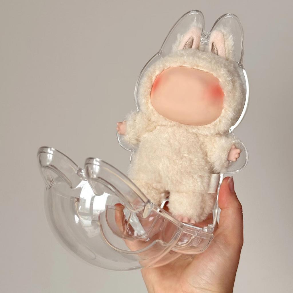 Clear Bag Keychain For 15cm 18cm Plush Doll,Hanging Display Case,Protective Case,Plastic PVC Storage Box