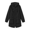 Women's Fashionable Casual Solid Color Long Sleeved Pocket Jacket Hooded Coat Windbreaker