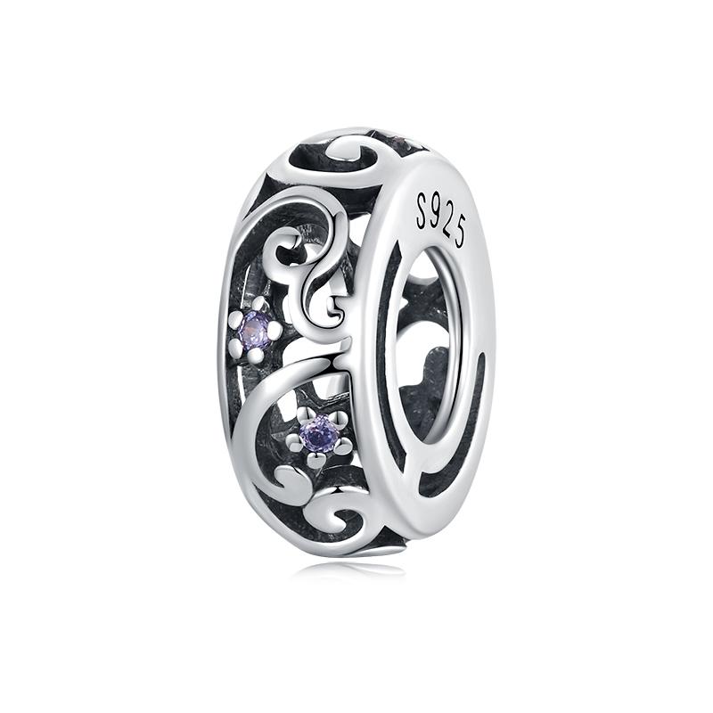 

Round Charm Bead Charms Genuine copper Vintage Galaxy Openwork Bead Charms Compatible With Authentic Bracelets Pendant Authentic Jewellery Women (as the picture-52900-)-