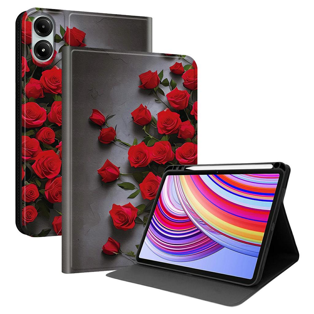PU Leather Case For Xiaomi Poco Pad 5G/Poco Pad 4G/Redmi Pad Pro/Pad Pro 5G Pattern Print Tablet Cover Stand with Pen Slot (Stylus Not Included)