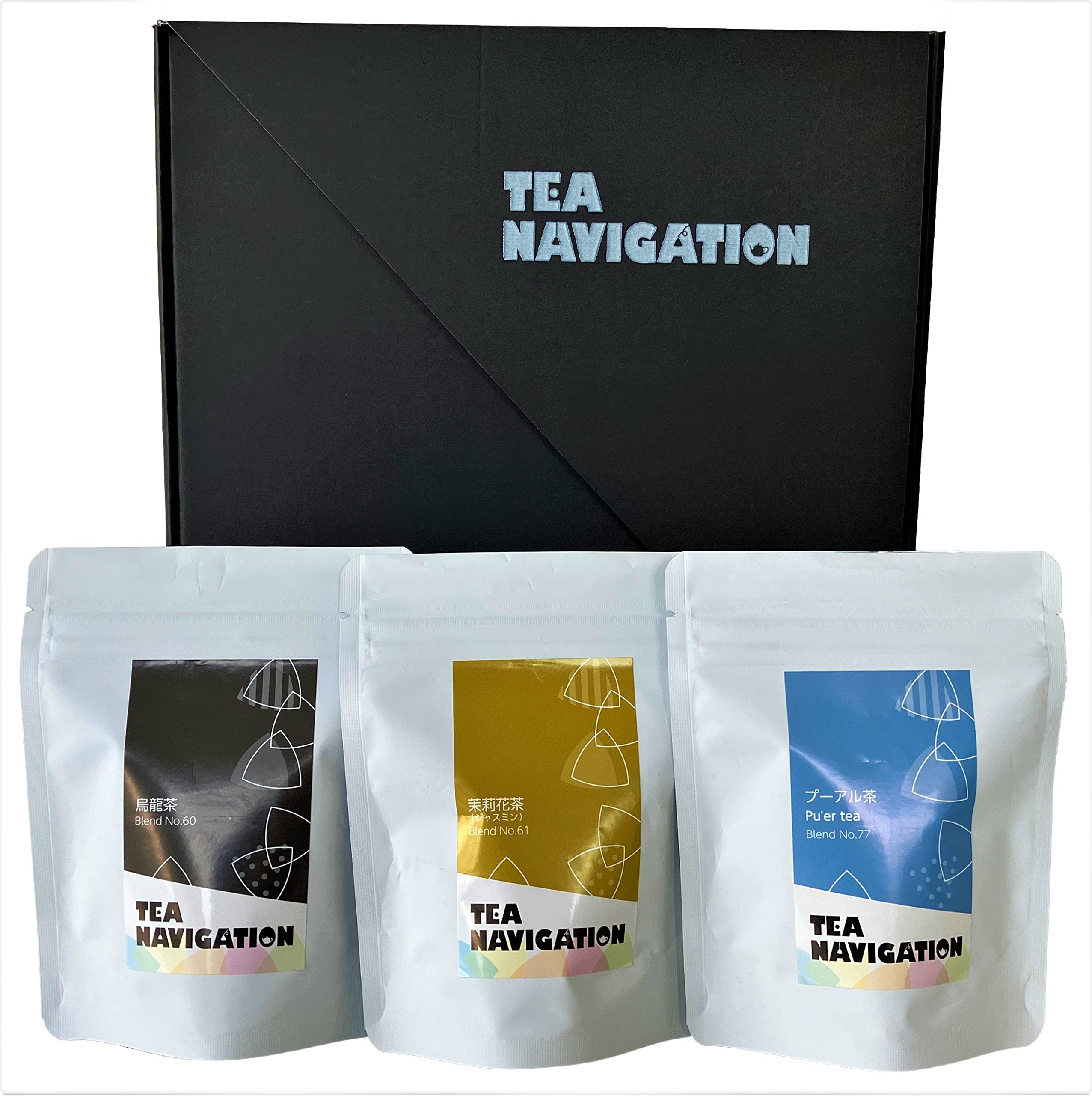 

TEA NAVIGATION Gift Tea Bag Chinese Tea 7 Pack Set Oolong Tea Jasmine Tea Tea 7 Packs Each x 3 Bags Gift Wrapped Pu er