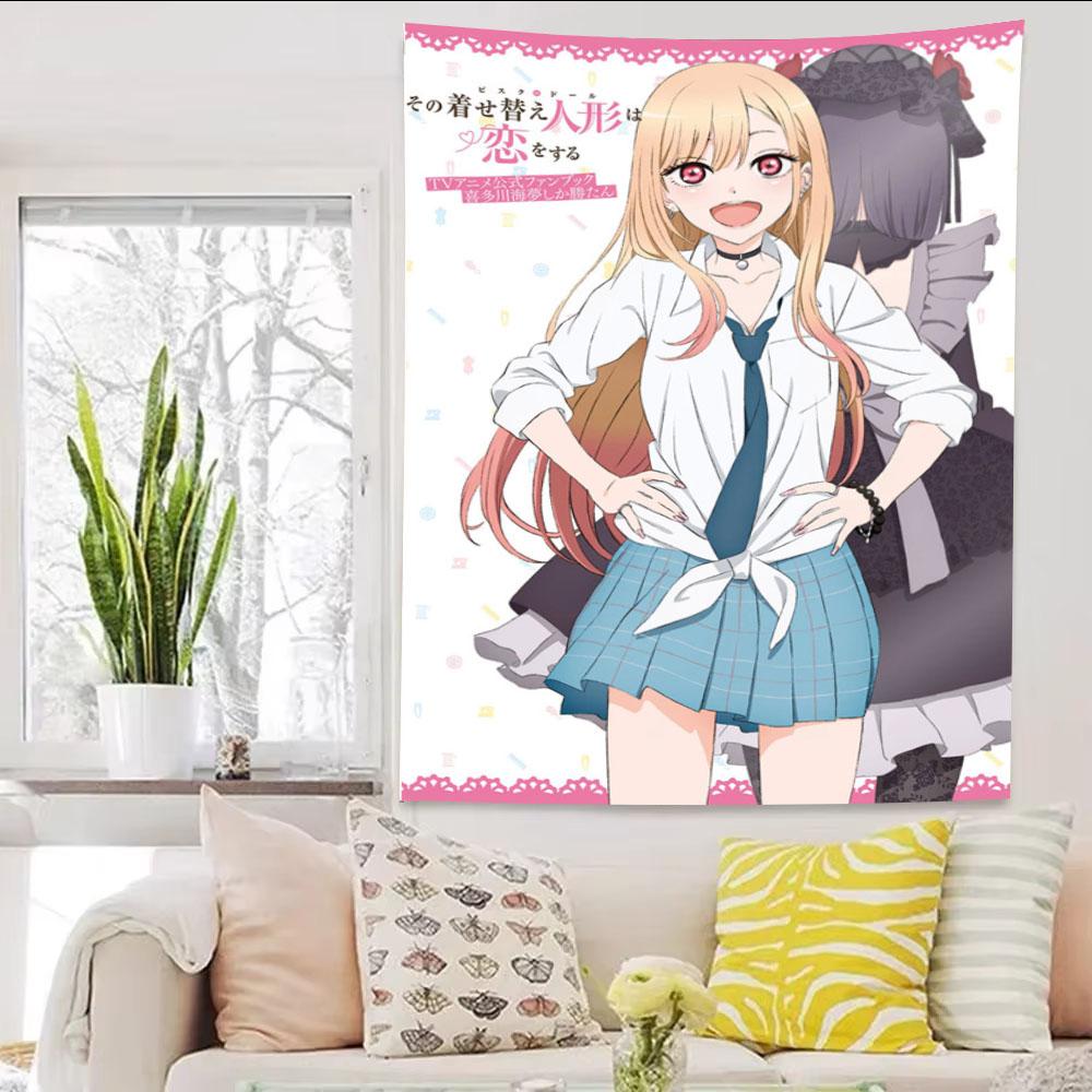 

New Anime My Dress Up Darling Marin Kitagawa Tapestry Wall Hanging For Fans Bedroom Dorm Atmosphere Decor 74x94cm(29x37in)