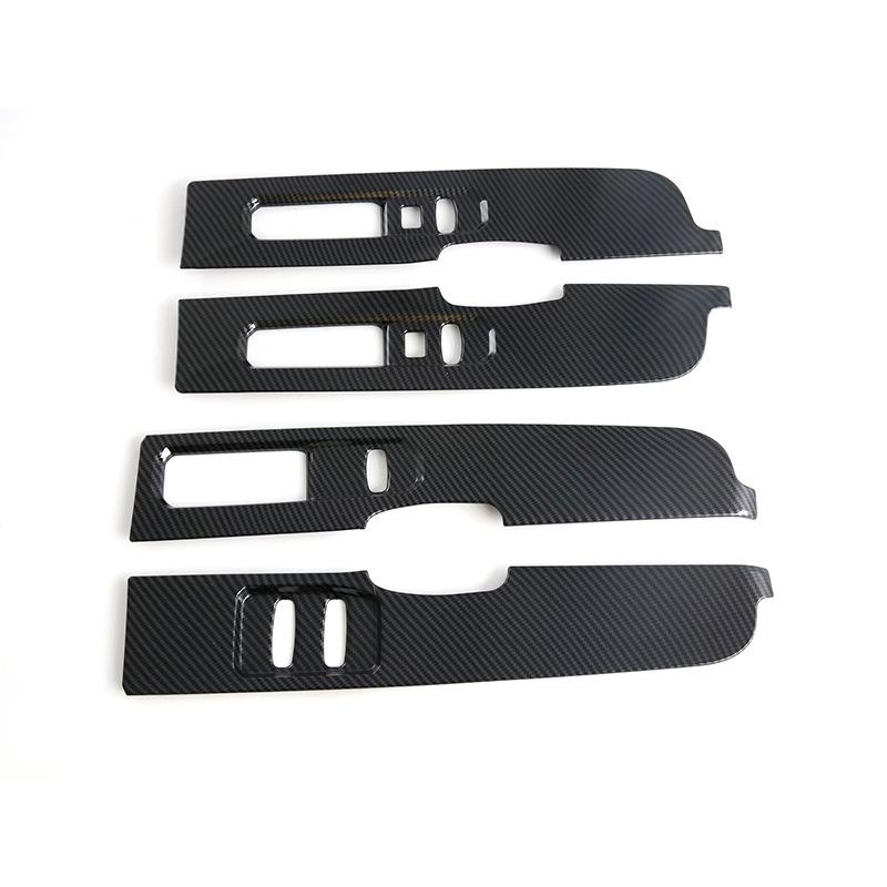 For Chery Jaecoo J6 Icar 03 2024-2026 ABS Carbon Fiber Car Door Window Button Frame Cover Trim Interior Car Accessories LHD RHD