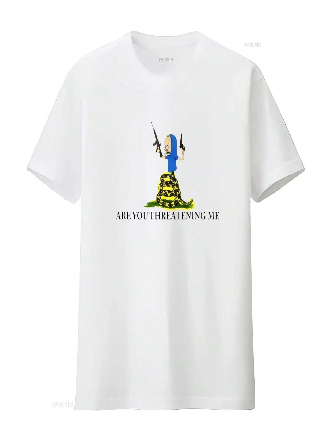 Beavis And Butthead Are You Threatening Me Heavy Cotton T Shirt Vintage Washed Breathable Designer Clothes Stylish Soft S