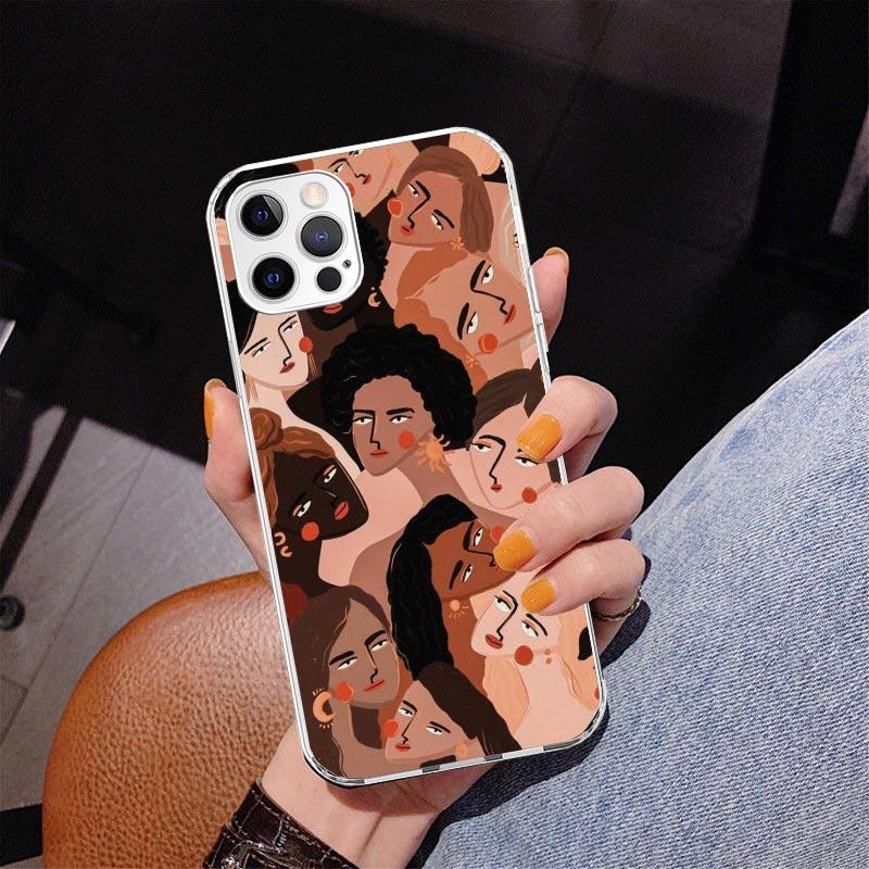 Abstract Line Women Face Phnoe Case for Iphone 17 Air 16 11 12 13 Mini 14 Plus 15 Pro Max 7 8E SE 2020 16ProMax Phone Cover Coqu