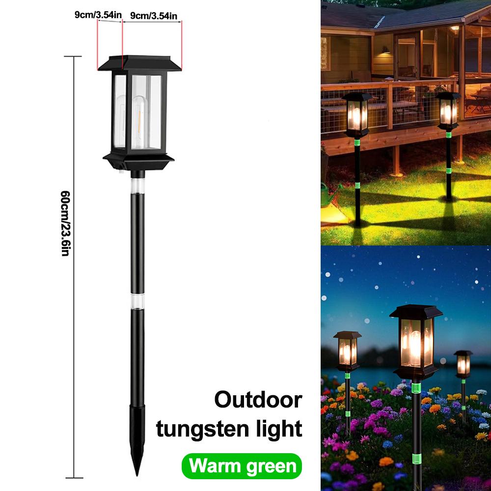 Upgraded 2PCS Solar Lights Outdoor Garden LED Solar Landscape Lights Outdoor Garden Stake With Warm White RGB Ornaments for Path