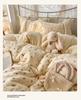Korean Style Lace Skin-Friendly Double Layer Gauze Printed Bedding Set - Three or Four Pieces 