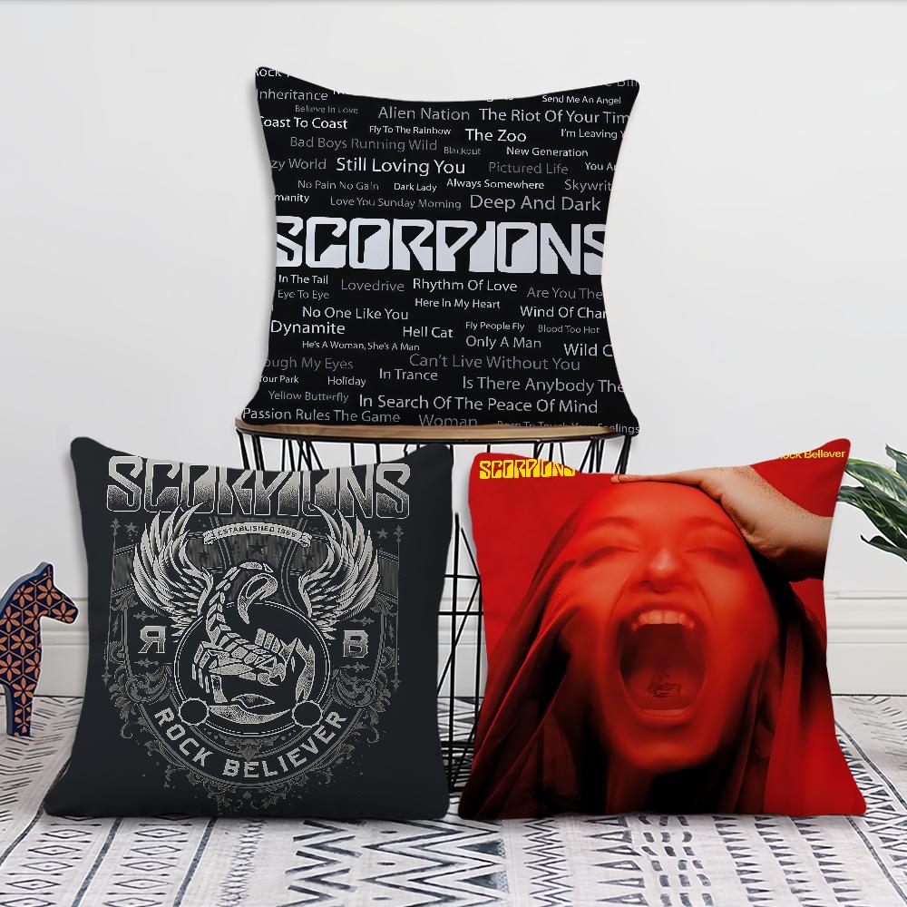 Cushion Cover S-ScorpionS Comfortable Soft Pillow Case for Sofa Band Living Room Home Office Decor and Protective Covers
