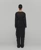 Amomento Sheer Cotton Drawstring Top_Black