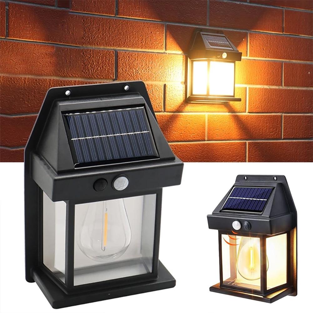 2 Pack Solar Porch Light Motion Sensor Dusk To Dawn Outdoor Lighting Waterproof with 3 Modes for Patio Garage Shed Door Yard
