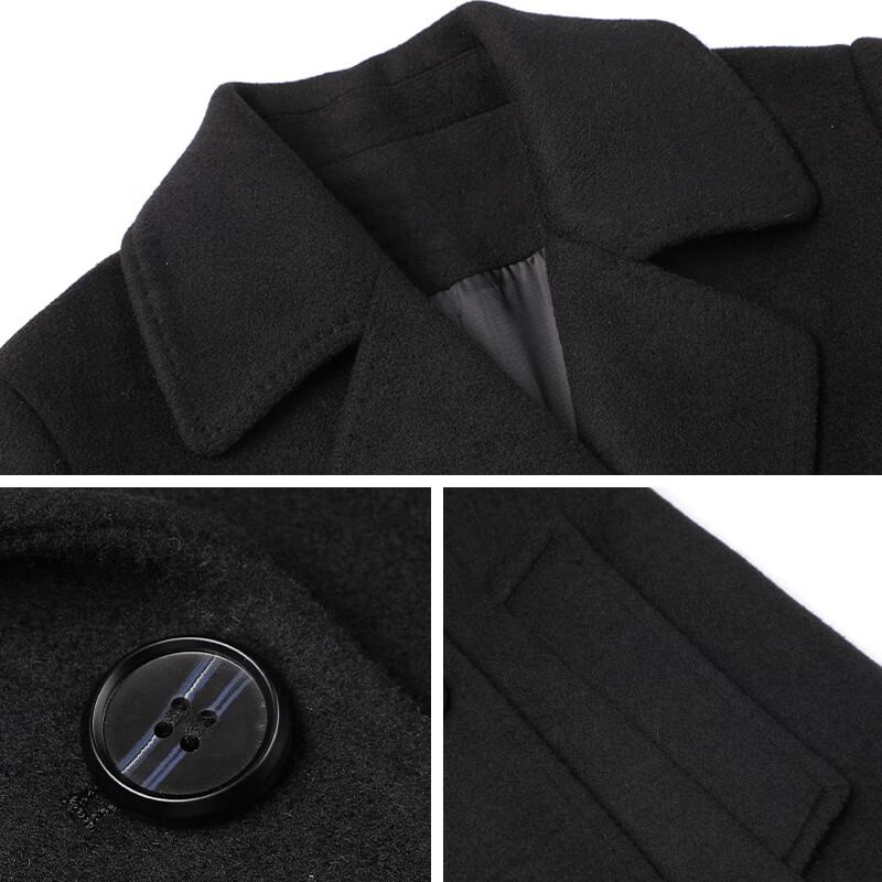 Unisex Double-Breasted Wool Blend Professional Overcoat