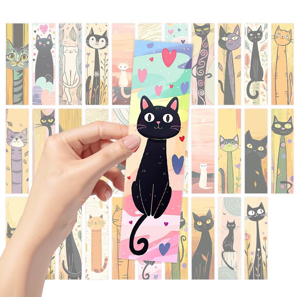 

32pcs. Мультяшные кошачьи закладки, для помощи в чтении, подходят для Рождества, Хэллоуина, учителям, читателям и в качестве подарков на день рождения