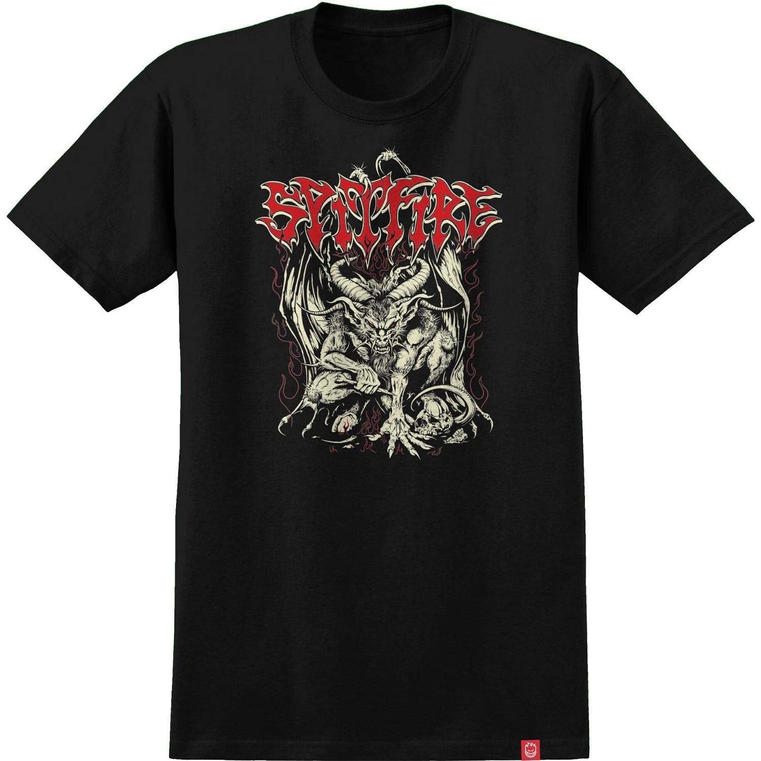 Spitfire Wheels Shirt Demon Black/Multi Discharge XL