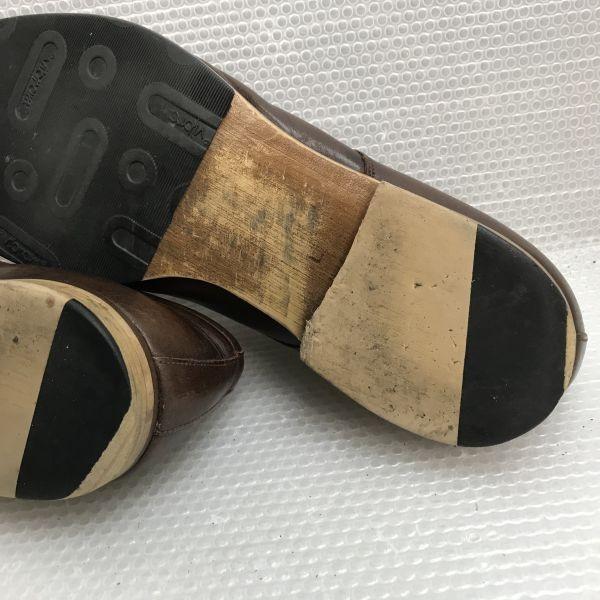 nano universe Plain Toe Leather Shoes Brown Size L (26.0-27.0cm) Made in Japan(USED)