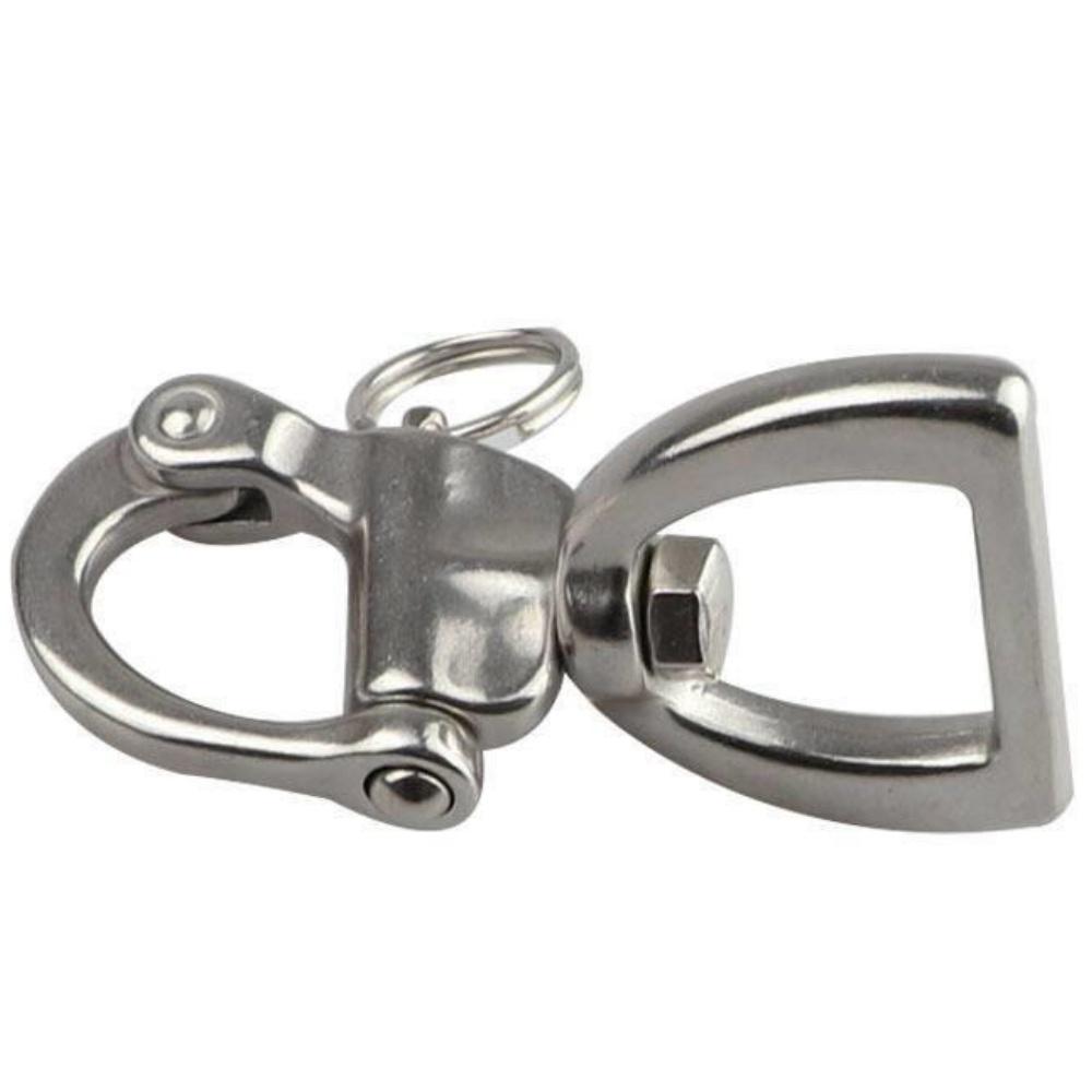 4 PCS Stainless Steel Swivel Spring Release Buckle Webbing Release Buckle 360 Degree Swivel Release Buckle