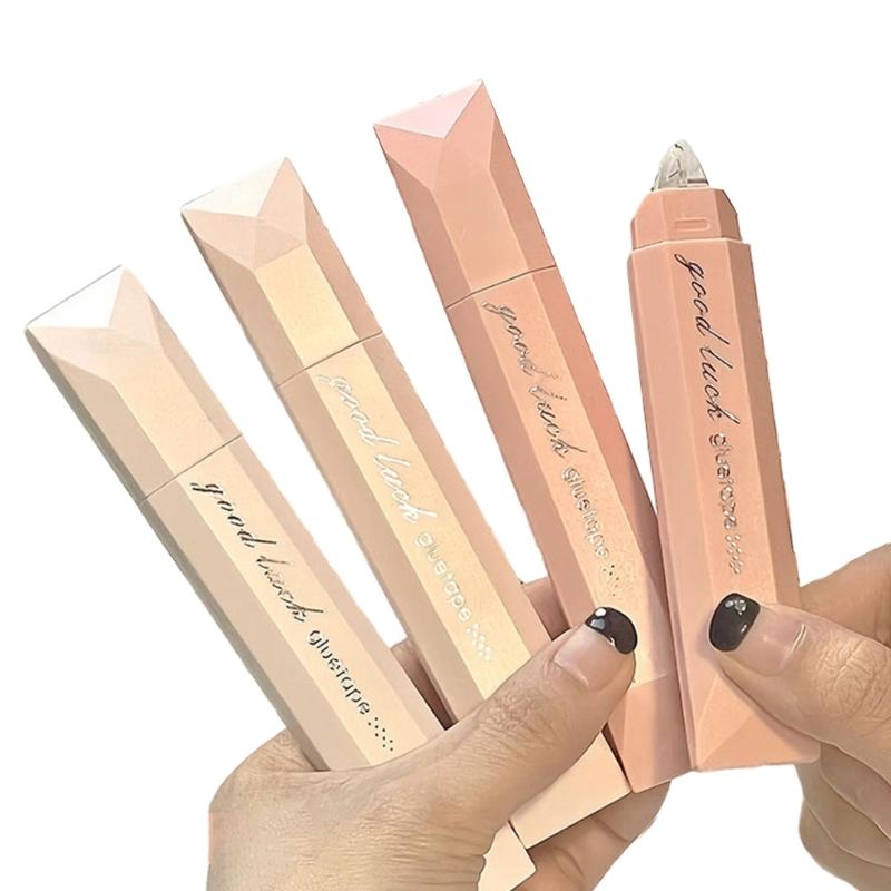 4Pcs Double Sided Tape Pen Double Sided Tape Roller for Crafts,Adhesive Glues Runner for Scrapbooking Journal Supplies