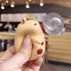 Capybara Pinch Music Toy Blowing Bubble Keychain Girls Capybara Doll Decompression Toys Children's Schoolbag Pendant