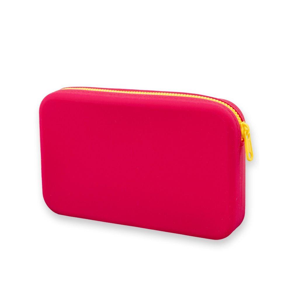 Multifunction Travel Passport Bag Small Square Data Cable Coin Purse Silicone Cosmetic Bag Outdoor