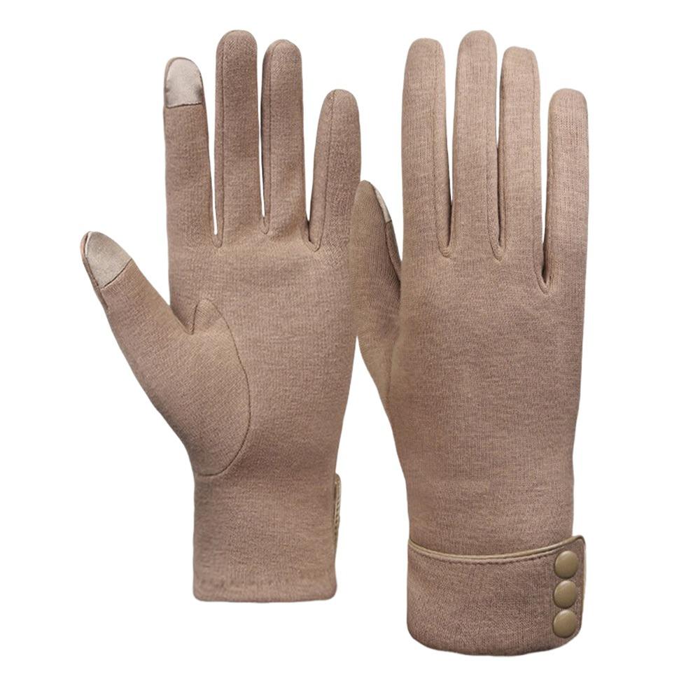 

Fleece Lined Winter Warm Gloves Windproof Cold Proof Full Finger Gloves Comfortable Touch Screen Gloves