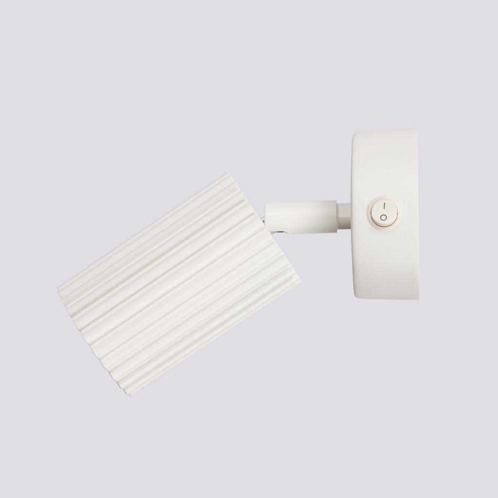 Kinkiet Ścienny Nowoczesny Beżowy Ruchomy Karbowany Reflektorek Włącznik Do Sypialni Do Czytania 1Xgu10 10W Karbon Sollux Lighting