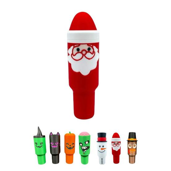 Mini Cup Keychain Container Halloween Themed Festive Face Cup Key