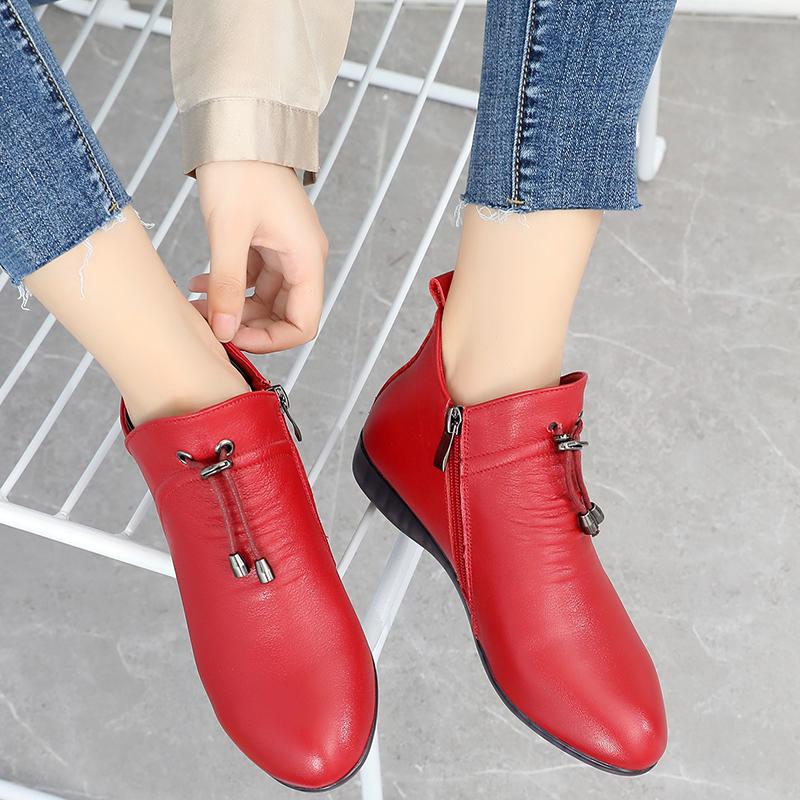 Fashion GKTINOO Fashion Women Boots Autumn Boots Genuine Leather Ankle Boots 2025 Winter Warm Fur Plush Women Shoes Big Size 43