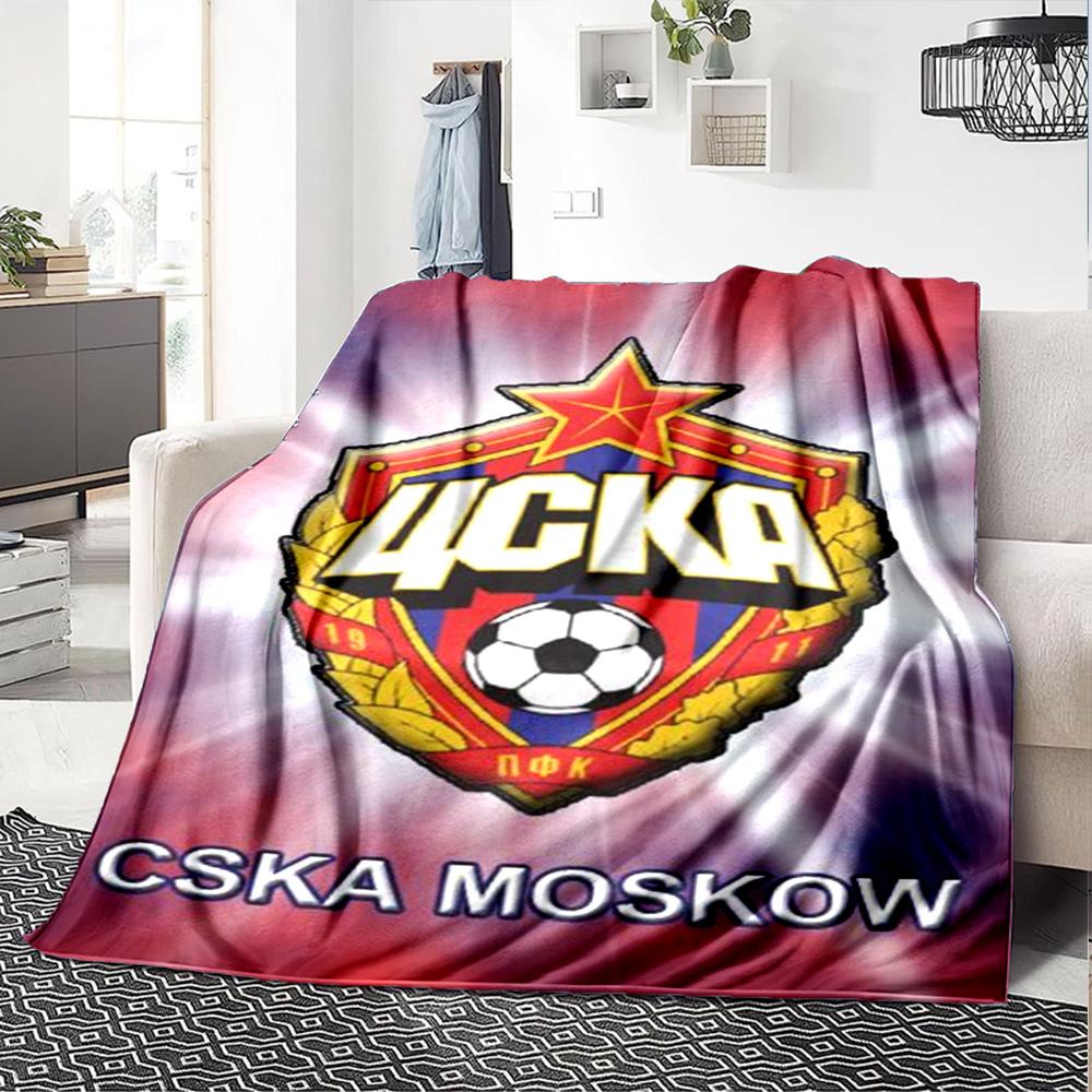 CSKA Moscow Print Flannel Blanket High Quality Warm Comfortable Cover for All Seasons Perfect for Gifts Home Decor