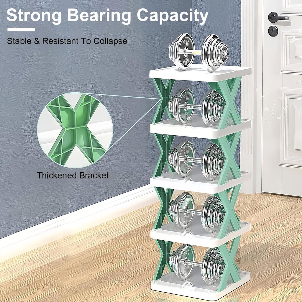 Free Standing Shoe Rack 9 Tier Narrow Entryway Vertical Space Saving Shoe Shelf Storage Organizer Cabinet For Bedroom Entrance