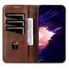 AZNS For iPhone 16e Case Cowhide Texture PU Leather Wallet Phone Cover