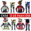 Conjunto de equipamento de motocross para crianças Kits de Jersey e Calça Juvenil criança verde Motocicleta preta 3 4 5 6 7 8 9 10 anos Fato de Off-road azul laranja Enduro cross menino menina