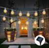 2 Modes Solar Bulbs String Lights Waterproof 10 LED Globe Lights Clear Bulb Outdoor LED Decorative Li