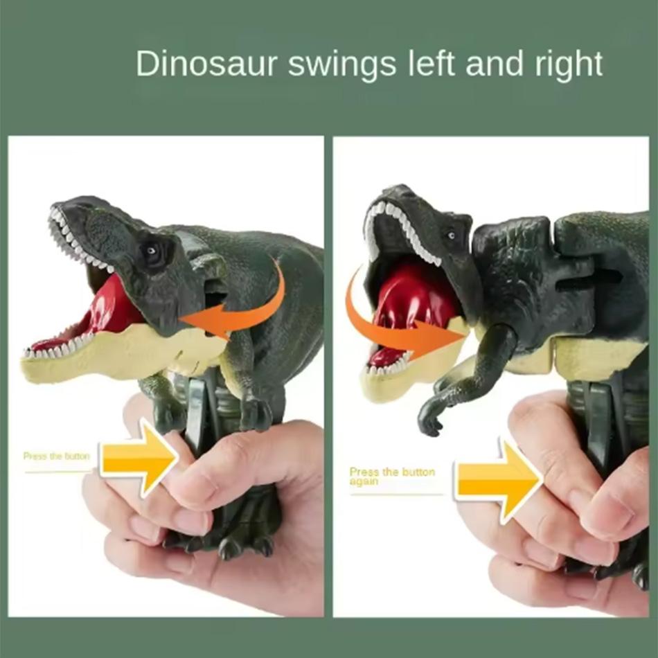 Swinging Dinosaur T-rex Toy Creative Telescopic Spring Dino Fidget Christmas Gifts Children Decompression for Kids Battery-free