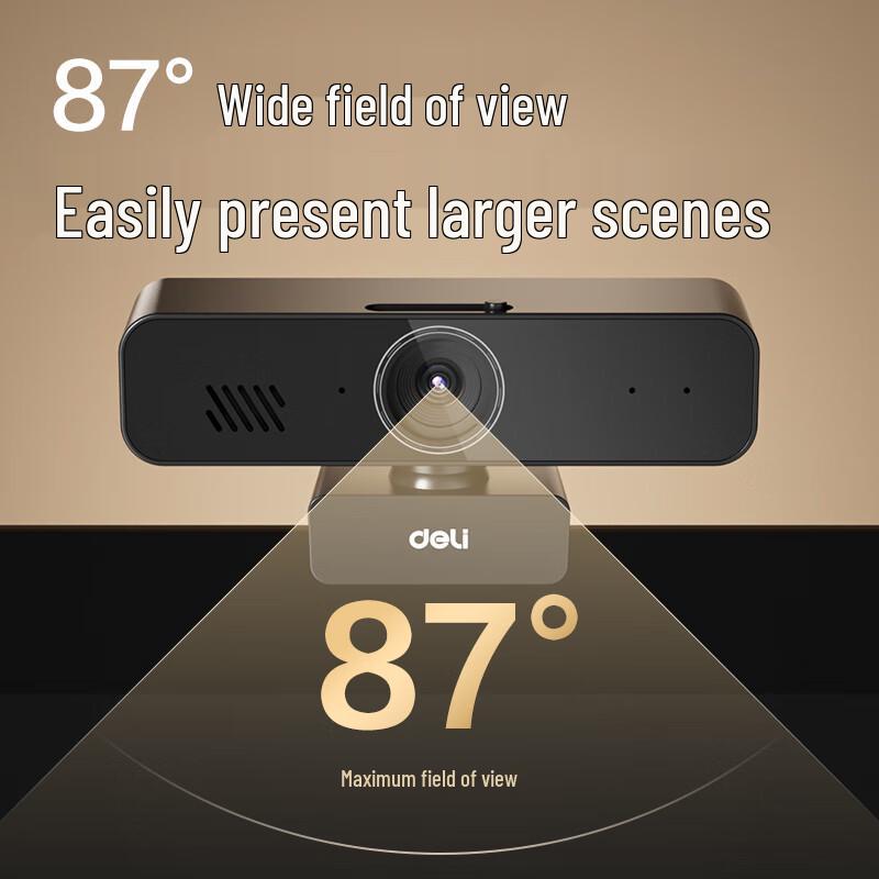 Deli MM101S 1080P HD USB Webcam with Mic and Speaker