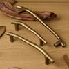 French Retro Brass Hardware Furniture Handles Wardrobe Drawers Shoe Cabinet Knob Creative Antique Bronze Wood Branch Door Pulls
