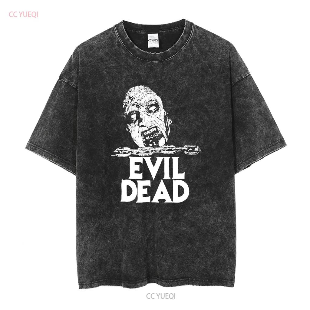 Vintage Evil Dead Horror Zombie Film T-Shirt Nacht Lebende Tag Rückkehr Shaun Re Animator 28 Days Later Lucio Fulci George Romero