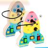 Busy Board Toy Educational Multiple Ways to Play Wooden Kids Puzzle Shape Switch