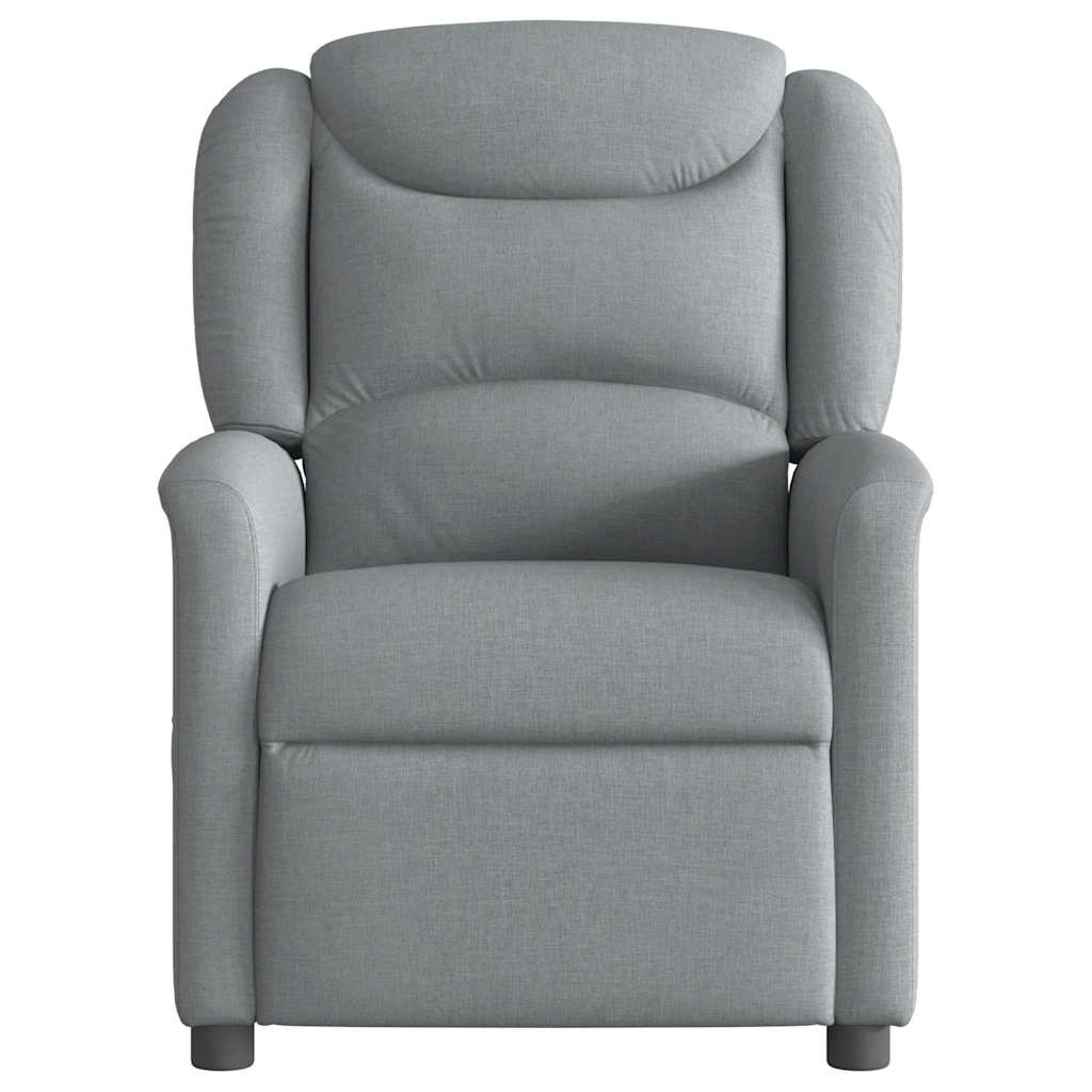 Relaxation Armchair Light Grey Fabric