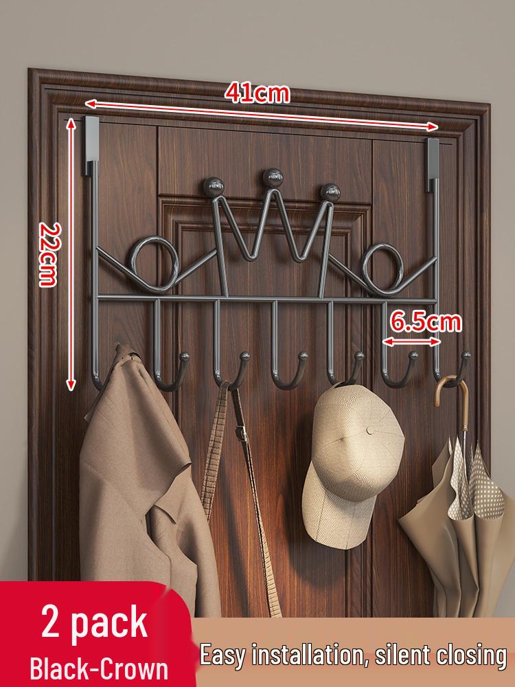 Door-Mounted Hook & Storage Rack for Clothes, Coats, and More
