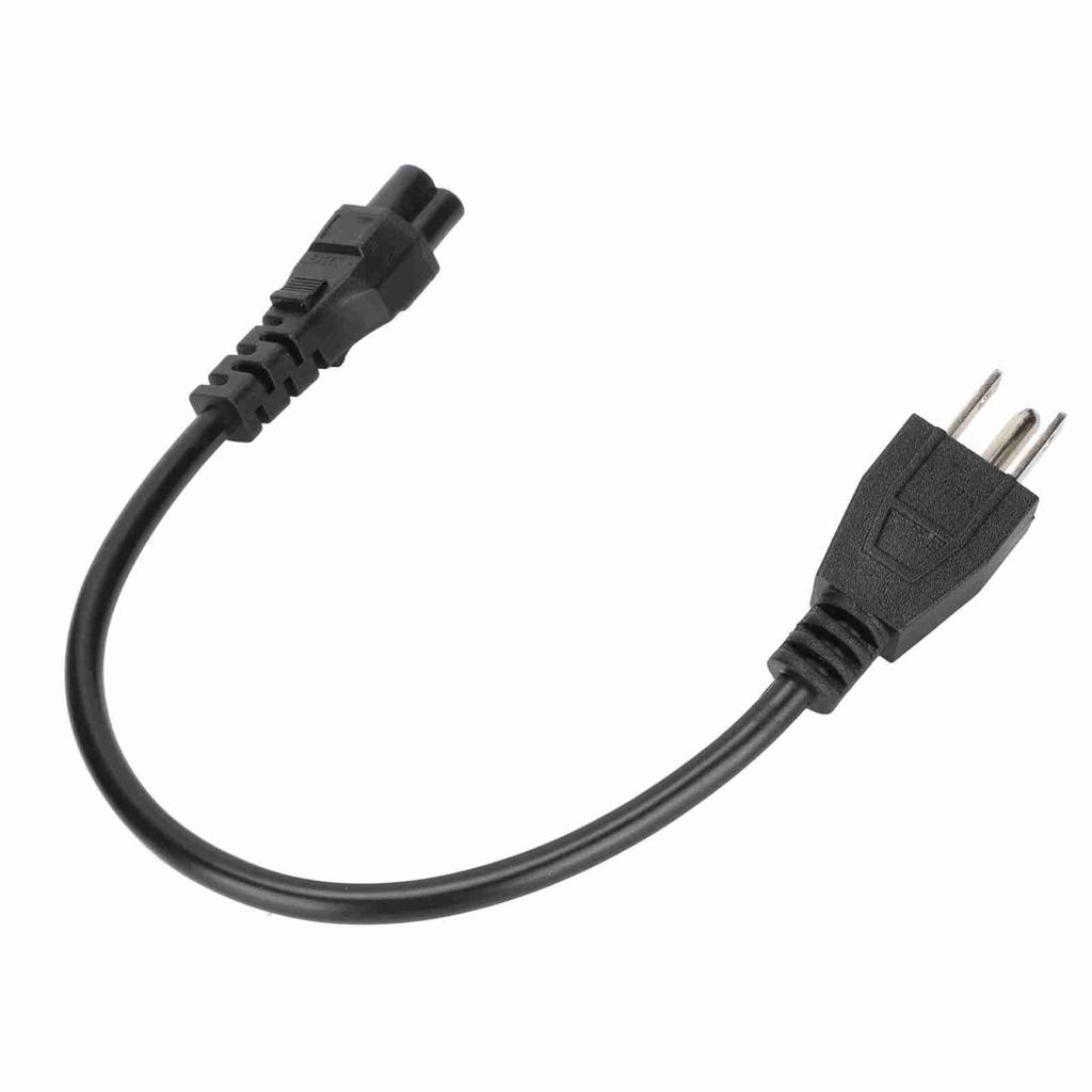 5‑15P Male to IEC320 C5 Female Power Cord 18 AWG 0.3m AC Power Short Cord for Computers