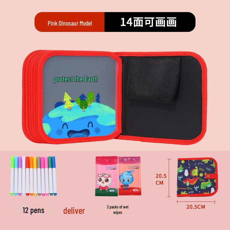 Portable Children's Drawing and Coloring Board - Reusable, Erasable, and Compact Toy for Kids