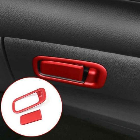 Fit For Honda Accord 10th 2018- Red Co-Pilot Storage Box Handle Bowl Trim