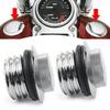 Motorcycle Left+Right Thread Flush Pop Up Gas Cap Vented Fuel Tank Cover For Harley Davidson Road King Softail Dyna