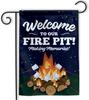 MAIANEY (12"x18") Welcome To Our Fire Pit Garden Ag Camping Garden Ag Making Memories Campsite Campfire Camper Y XXP EEU SSL